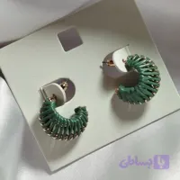 گوشواره سبز میخی ماه