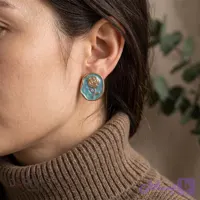 گوشواره میناکاری وای اس ایکس مدل «نیلگون» | YSX