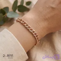 دستبند ژوپینگ بافت کارتیه نگین‌دار مدل «فروغ»