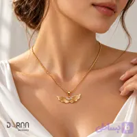 گردنبند بال فرشته نگین‌دار ژوپینگ