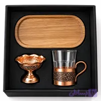 پک هدیه سازمانی مس و چوب HS166