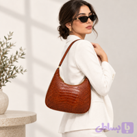کیف تمام چرم طبیعی مدل هلالی