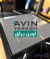 درب فریم لس شیشه ای لمینت پارچه