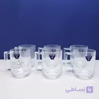 لیوان لومینارک آلابونه اصلی حک شده بلند دسته دار 6 عددی ساخت امارات الابونه سری گلد فرنس مدل F2565E | ارسال رایگان