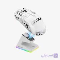 موس بی سیم گیمینگ Attack Shark X6 سفید + گریپ anti slip اختصاصی