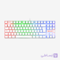 کیبورد گیمینگ ردراگون K552 فول RGB رنگ سفید تمام مکانیکال با سوییچ قرمز
