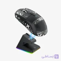 موس بی سیم گیمینگ Attack Shark X6 مشکی + گریپ anti slip اختصاصی