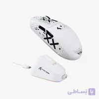 موس بی سیم گیمینگ Attack Shark G3 Pro سفید + گریپ anti slip اختصاصی
