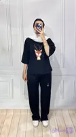 تیشرت شلوار/ست راحتی/لباس زنانه /تیشرت شلوار زنانه (کد IZR8D)