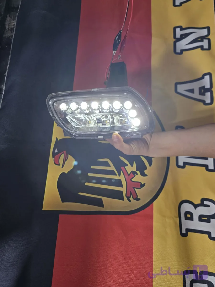 پروژکتور پژو پارس LED مهشکن دیلایت دار رنگ مشکی بسته دوعددی