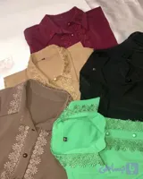 شومیز مجلسی الیزابت آستین بلند جلو دکمه