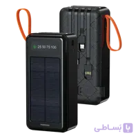 پاوربانک خورشیدی پرودو مدل piano solar ظرفیت 30000