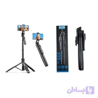 سه پایه و مونوپاد سلفی مدل K29 | دارای دو نور LED و ریموت بلوتوثی