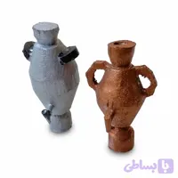 سماور مینیاتوری ماکت سازی | بسته ۲ عددی (نقره ای و مسی)
