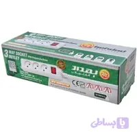 پریز سیار بدون ارت با مغزی پلی آمید3خانه 3متری بهداد الکتریک