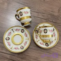 ست قهوه خوری لوکس طلاکوب