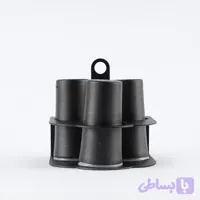 نمکدان و فلفل 3 تایی استند دار با دسته رستورانی فده گروپ