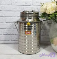 ظرف روغن(شیر)دبه استیل 3.5لیتری