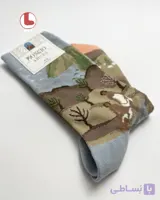 جوراب زنانه moxiao ماکسیو طرح دریاچه پرسپا LAKE PRESPA