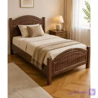 تخت خواب یک نفره مدرن طرح شیاردار روکش وکیوم MDF کد729- لمین وود