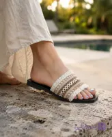 صندل زنانه قلاب بافی