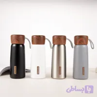 ماگ استیل طرح درب چوبی