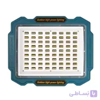 پروژکتور خورشیدی مدل W81۵۰-4 | دارای ۳ پنل خورشیدی، پاوربانک و باتری لیتیومی قدرتمند