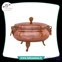 سوپ خوری (شکلات و گز خوری) مسی سه پایه چکشی سایز3