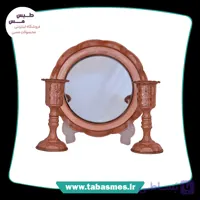 آینه و شمعدان مسی چکشی سایز3