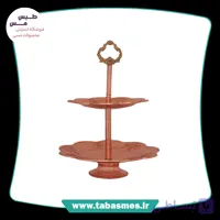 شیرینی خوری 2طبقه مسی چکشی مدل گلبرگ