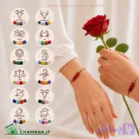 دستبند سنگ اصل مینیمال | بر اساس ماه تولد، رنگ و ست دو نفره