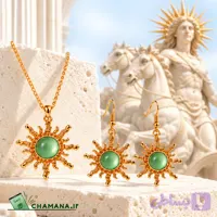 ست گردنبند و گوشواره با نماد امید و درخشش خورشید، هدیه‌ خاص خانمها