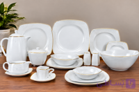 سرویس چینی 92 پارچه  مدل پردیس قالب چهارگوش
