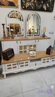 آینه کنسول و میز تی وی مدل حصیری مدل لوئیزیانا