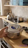 ظرف غذا استیل مسافرتی (تک‌ طبقه)