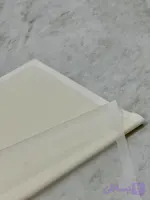 کاغذ ضدآب گل آرایی بسته ۲۰ برگی حاشیه دار شفاف رنگ سفید مدل mb-03