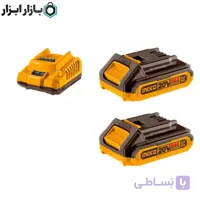 دو باتری و شارژر 20 ولت 2 امپر اینکو مدل FBCPK1222