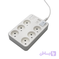 محافظ 6 خانه صوتی و تصویری با کابل ۱.۸ متری بروکس