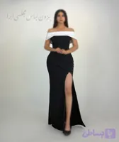 پیراهن مجلسی ماکسی یقه قایقی
