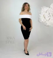 پیراهن میدی یقه قایقی بدون آستین