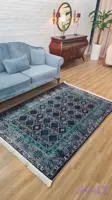 فرش ماشینی چاپی | فرشینه مخمل هازان ترک استپ دار (ضد سر) طرح سنتی کد L338