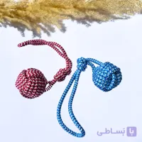 توپ بازی طنابی با دسته بلند ویژه سگ و گربه