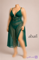 لباس خواب جلو نگین دار بلند کد 003
