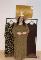پیراهن پلیسه کرپ حریر قواره دار