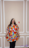 تیشرت سایز بزرگ نخی طرحدار اقتصادی سایز ۵۸ کد ۰۱۵