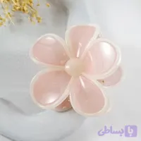 کلیپس مو زنانه طرح گل بابونه رنگی سایز ۷ سانتی | دلسامه