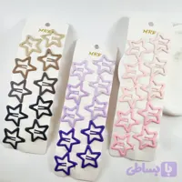 تق‌تقی ستاره‌ای شمعی ۴ سانتی دخترانه پک ۱۰ عددی | دلسامه