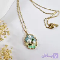 گردنبند زنانه میناکاری رنگی طرح سنتی ظریف | دلسامه