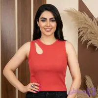 کراپ یقه اشکی زنانه کبریتی گرم بالا سایز ۳۶ تا ۴۲ | دلسامه