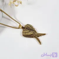 گردنبند بال وایکینگ والهالا طلایی طرح خاص با زنجیر ۵۰ سانتی | دلسامه